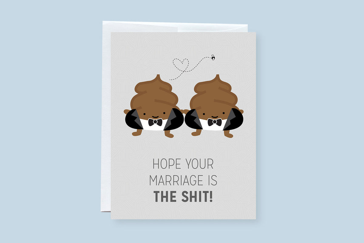 Hope Your Marriage is the Shit Same Sex Male Greeting Card - CVC1336MPOO
