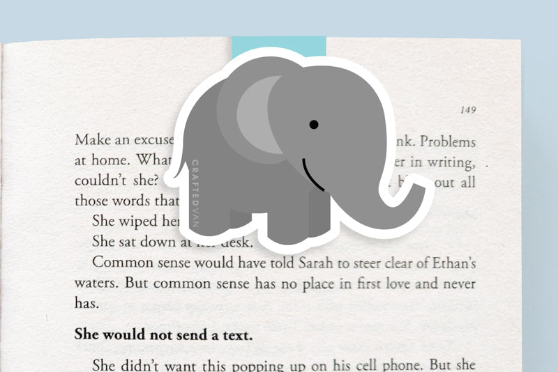 Elephant Jumbo Magnetic Bookmark - CVJ1214ELEP
