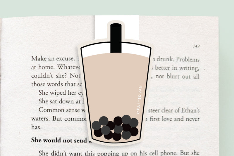 Milk Tea Bubble Tea Jumbo Magnetic Bookmark - CVJ1241MILK