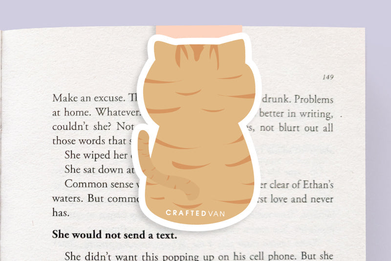 Tabby Cat Jumbo Magnetic Bookmark - CVJ1011OTAB