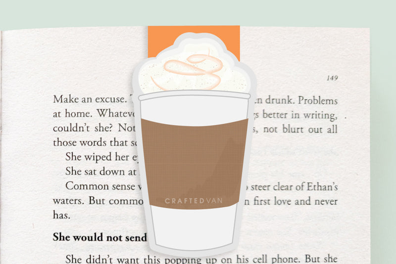Pumpkin Spice Latte Jumbo Magnetic Bookmark - CVJ1244PUMP