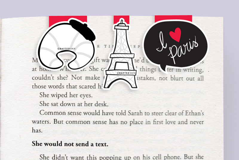 Paris Mini Magnetic Bookmarks 3-pack