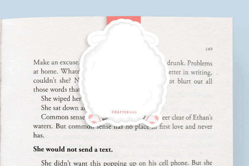 Sheep Knitting Jumbo Magnetic Bookmark - CVJ1130SHEE