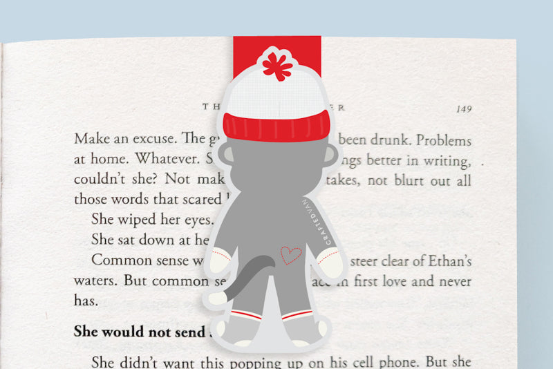 Sock Monkey Jumbo Magnetic Bookmark - CVJ1129SOCK