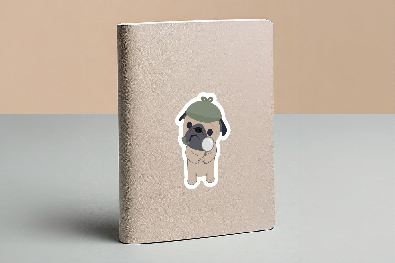 Detective Pug Sticker - CVS1388DPUG