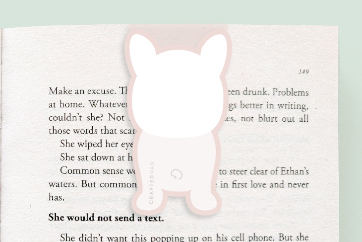 White Frenchie Dog Jumbo Magnetic Bookmark - CVJ1163WFRE