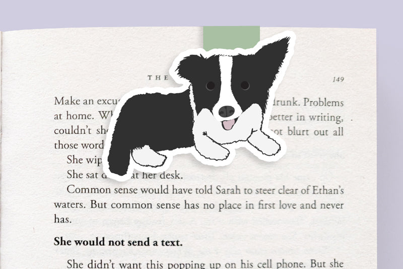 Border Collie Dog Jumbo Magnetic Bookmark - CVJ1178BORD