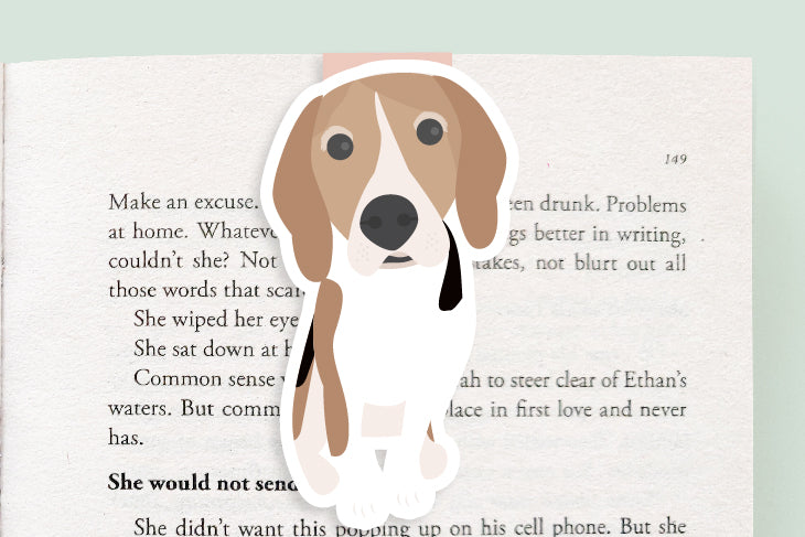 Beagle Dog Jumbo Magnetic Bookmark - CVJ1167BEAG