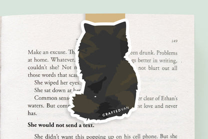 Tortoiseshell Cat Bushy Tail Jumbo Magnetic Bookmark - CVJ1182TAIL