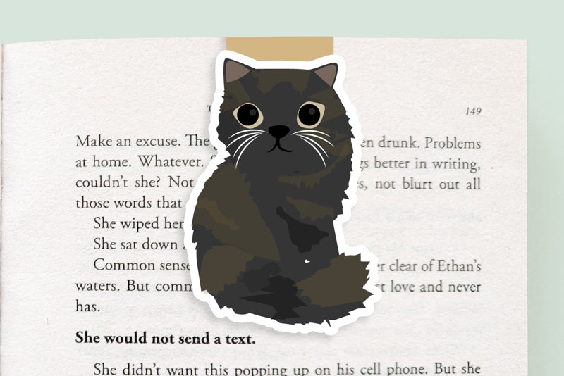 Tortoiseshell Cat Bushy Tail Jumbo Magnetic Bookmark - CVJ1182TAIL
