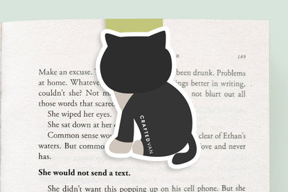 Black Chubby Cat Jumbo Magnetic Bookmark - CVJ1181CHUB