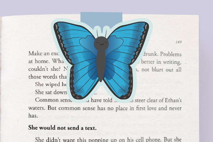 Blue Morpho Butterfly Jumbo Magnetic Bookmark - CVJ1441BLUE