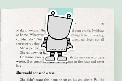 Blue Robot Jumbo Magnetic Bookmark - CVJ1291ROBO