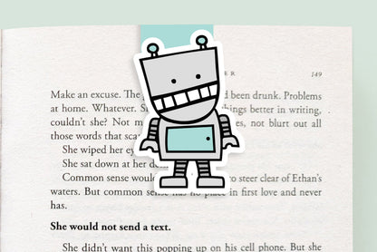 Blue Robot Jumbo Magnetic Bookmark - CVJ1291ROBO