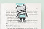 Blue Robot Jumbo Magnetic Bookmark - CVJ1291ROBO