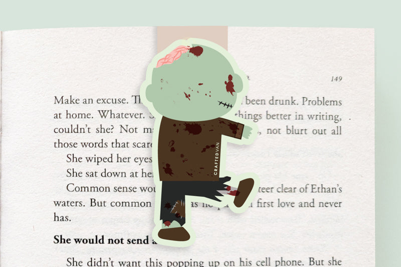 Zombie Boy Jumbo Magnetic Bookmark - CVJ1229ZOMB