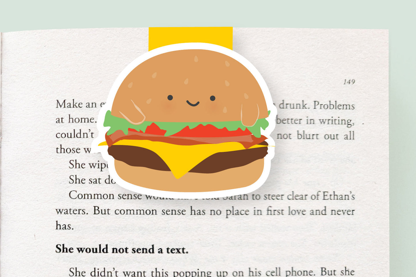 Burger Jumbo Magnetic Bookmark - CVJ1419BURG