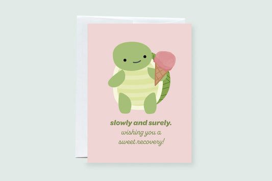 Slowly and Surely, Wishing You a Sweet Recovery (Turtle) Greeting Card - CVC1366TURT