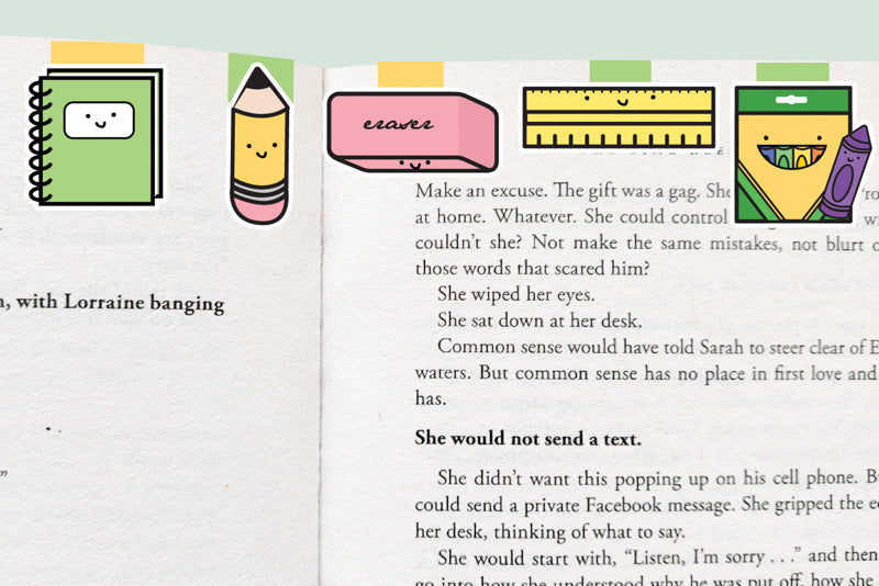School Day Mini Magnetic Bookmarks 5-pack - CVM1328SCHO