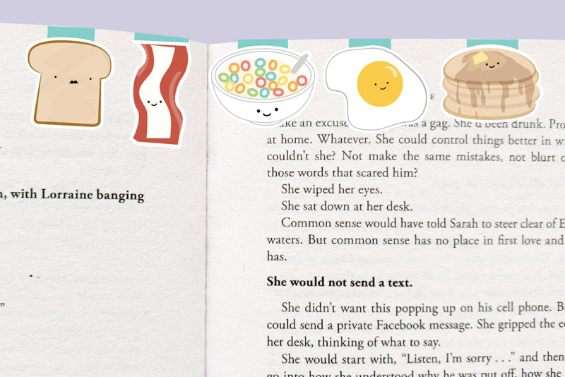 Breakfast Mini Magnetic Bookmarks 5-pack - CVM1329BREA