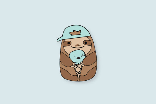 Sloth Eating Ice Cream Pin - CVP1330SLOI