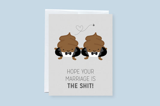 Hope Your Marriage is the Shit Same Sex Male Greeting Card - CVC1336MPOO