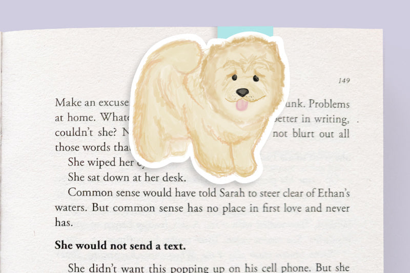 Chow Chow Dog Jumbo Magnetic Bookmark - CVJ1177CHOW