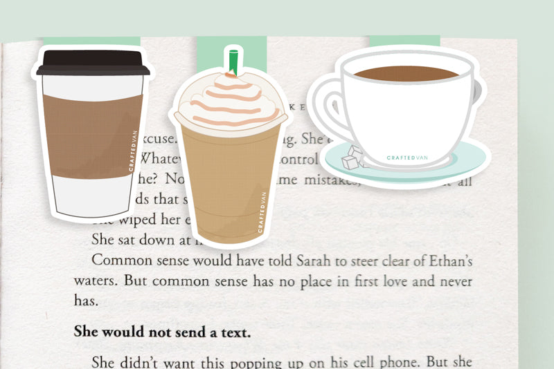 Coffee Mini Magnetic Bookmarks 3-Pack - CVM1030COFF