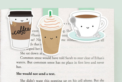Coffee Mini Magnetic Bookmarks 3-Pack - CVM1030COFF
