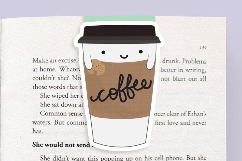 Coffee Jumbo Magnetic Bookmark - CVJ1001COFF