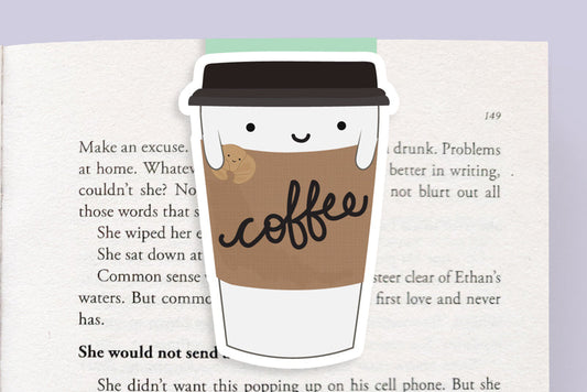 Coffee Jumbo Magnetic Bookmark - CVJ1001COFF