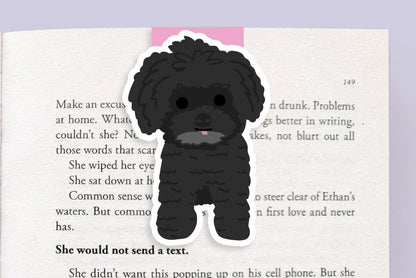 Black Poodle Dog Jumbo Magnetic Bookmark - CVJ1173BPOO
