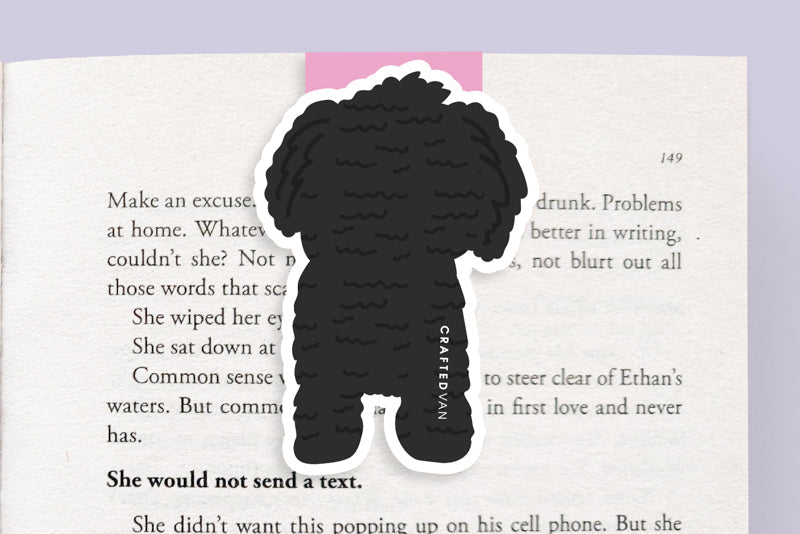 Black Poodle Dog Jumbo Magnetic Bookmark - CVJ1173BPOO