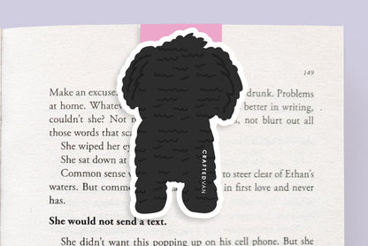 Black Poodle Dog Jumbo Magnetic Bookmark - CVJ1173BPOO