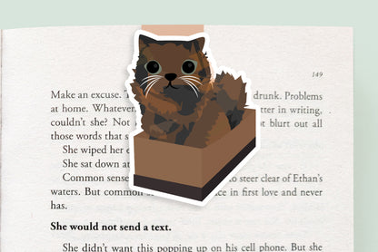 Cat in a Box Jumbo Magnetic Bookmark - CVJ1186BOXC