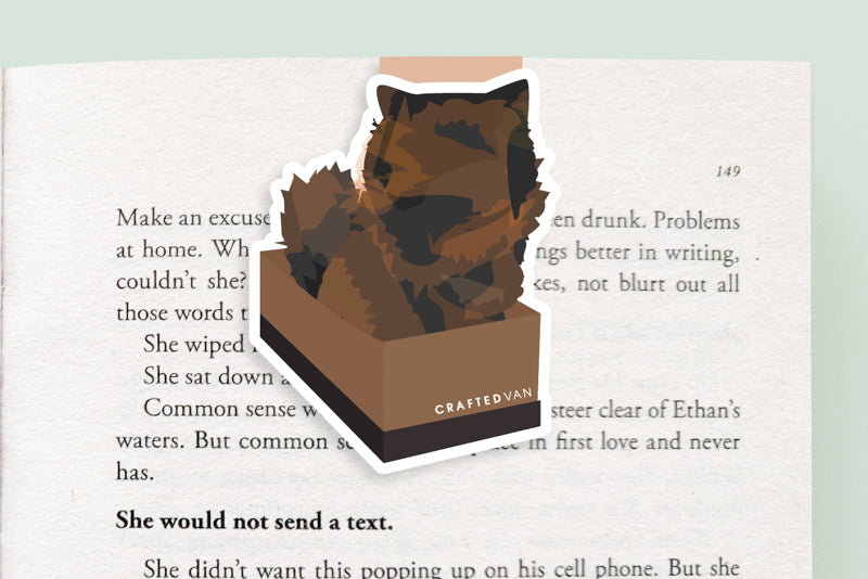 Cat in a Box Jumbo Magnetic Bookmark - CVJ1186BOXC