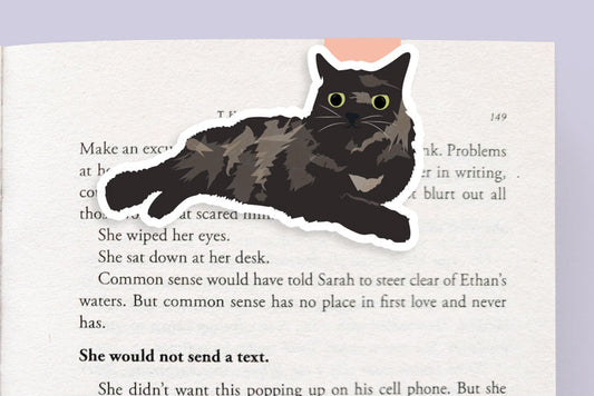 Black Cat Lying Down Jumbo Magnetic Bookmark - CVJ1190BLLY