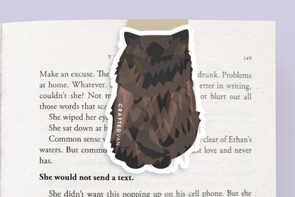 Tortoiseshell Cat Whiskers Jumbo Magnetic Bookmark - CVJ1185WHIS