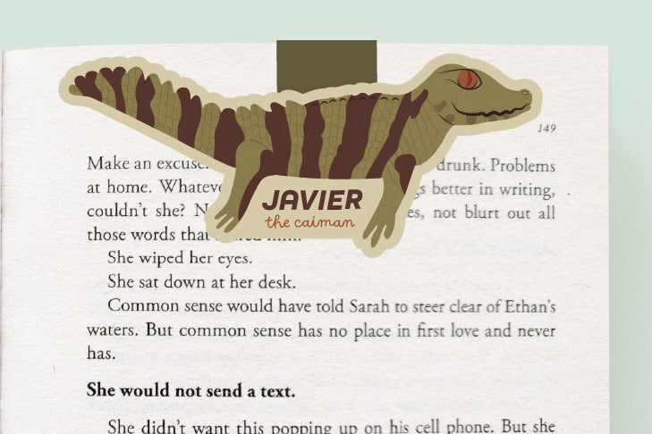 CUSTOM: Javier the Caiman Jumbo Magnetic Bookmark
