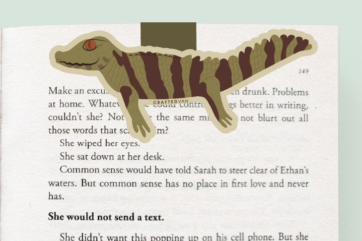 CUSTOM: Javier the Caiman Jumbo Magnetic Bookmark
