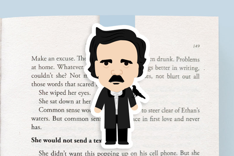 Edgar Allen Poe Jumbo Magnetic Bookmark - CVJ1285EDGA
