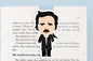 Edgar Allen Poe Jumbo Magnetic Bookmark - CVJ1285EDGA