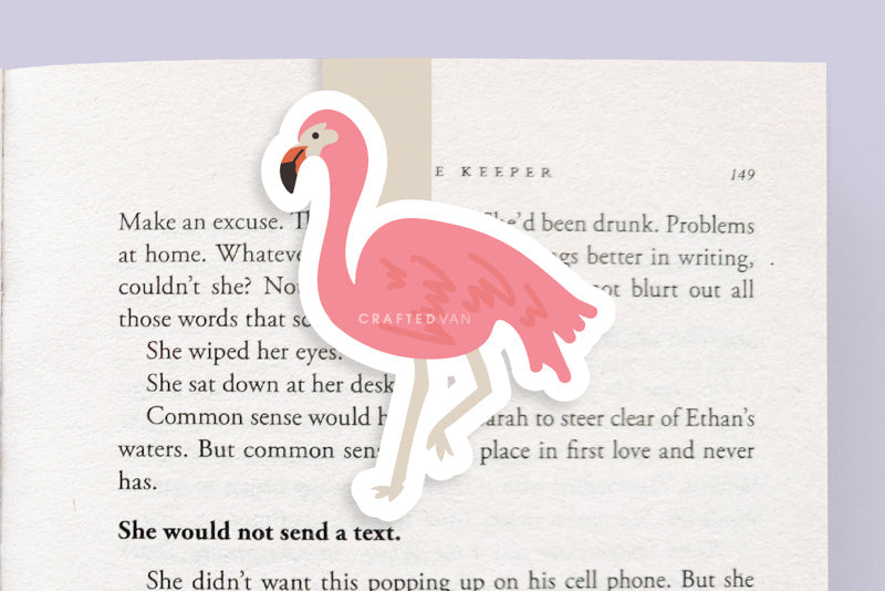 Flamingo Jumbo Magnetic Bookmark - CVJ1142FLAM