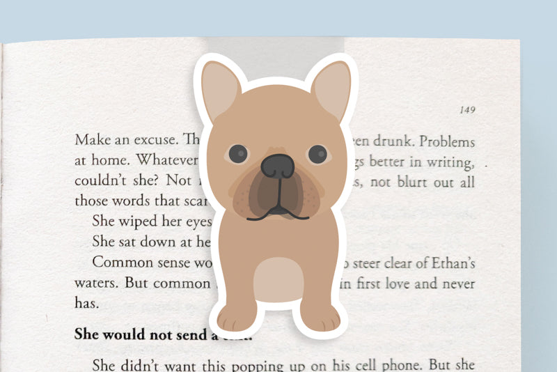 Brown Frenchie Dog Jumbo Magnetic Bookmark - CVJ1162BFRE