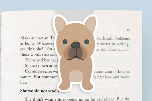 Brown Frenchie Dog Jumbo Magnetic Bookmark - CVJ1162BFRE
