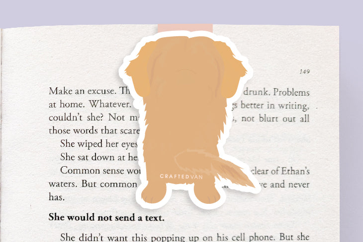 Golden Retriever Dog Jumbo Magnetic Bookmark - CVJ1165GOLD