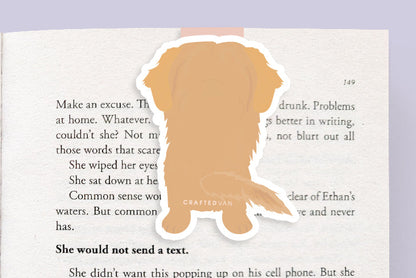 Golden Retriever Dog Jumbo Magnetic Bookmark - CVJ1165GOLD