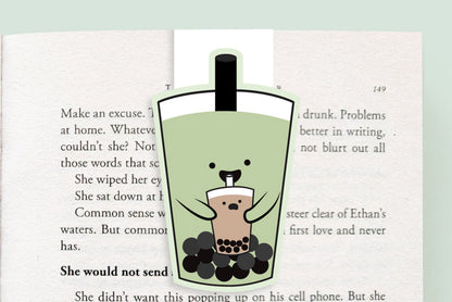 Green Tea Bubble Tea Jumbo Magnetic Bookmark - CVJ1239GREE