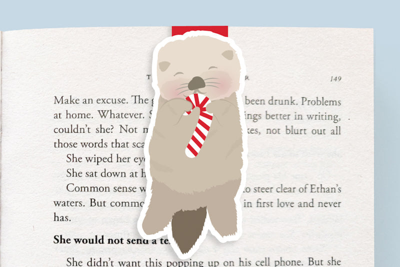 Holiday Otter Jumbo Magnetic Bookmark - CVJ1238HOTT