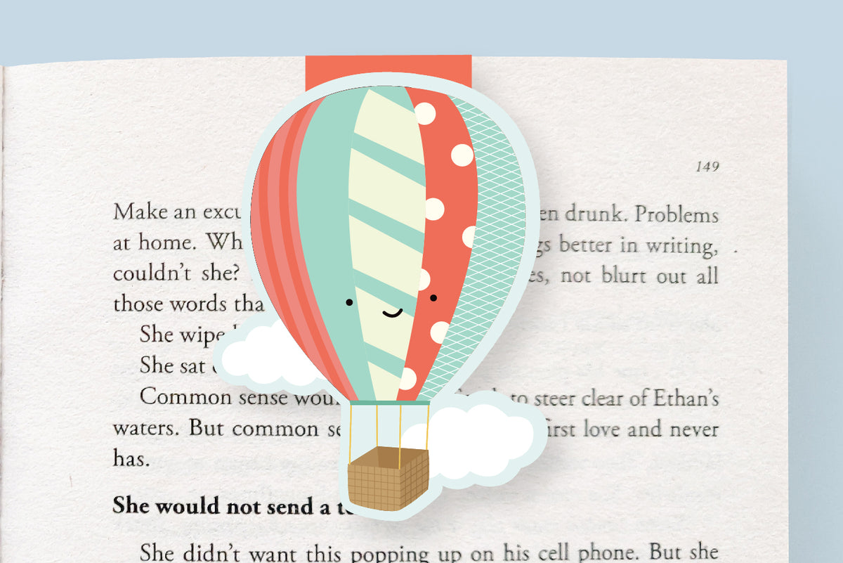 Hot Air Balloon Jumbo Magnetic Bookmark - CVJ1376HOTA